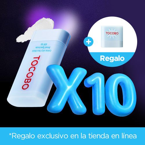 *SALE* Pack 10uds. [Protector solar en barra] TOCOBO *renew* Cotton Airy Sun Stick SPF50 Bundle + Regalo