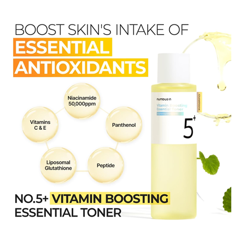 [Tónico de esencia facial] numbuzin No.5+ Glutathione Vitamin Concentrated Toner 200ml