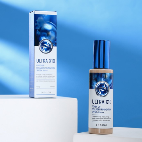 [Base de maquillaje] ENOUGH Enough Ultra X10 Cover Up Collagen Foundation SPF50+ PA+++ (2 colors)