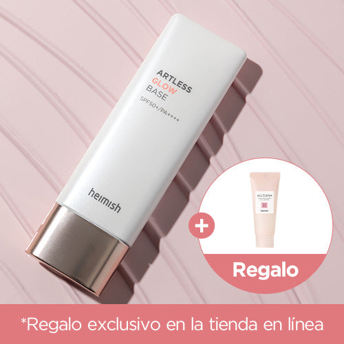 [Prebase de maquillaje] Heimish Artless Glow Base SPF 50+ PA+++ 40ml + Regalo Gratis(gel cleanser)