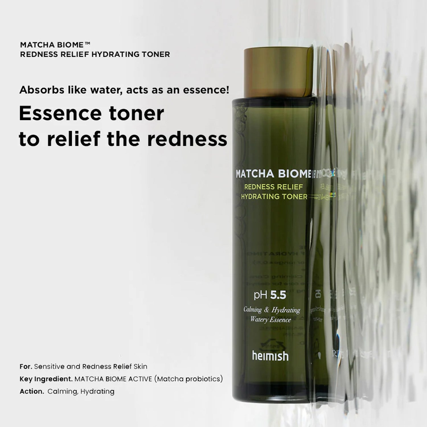 [Tónico facial] Heimish Matcha Biome Redness Relief Hydrating Toner 150ml