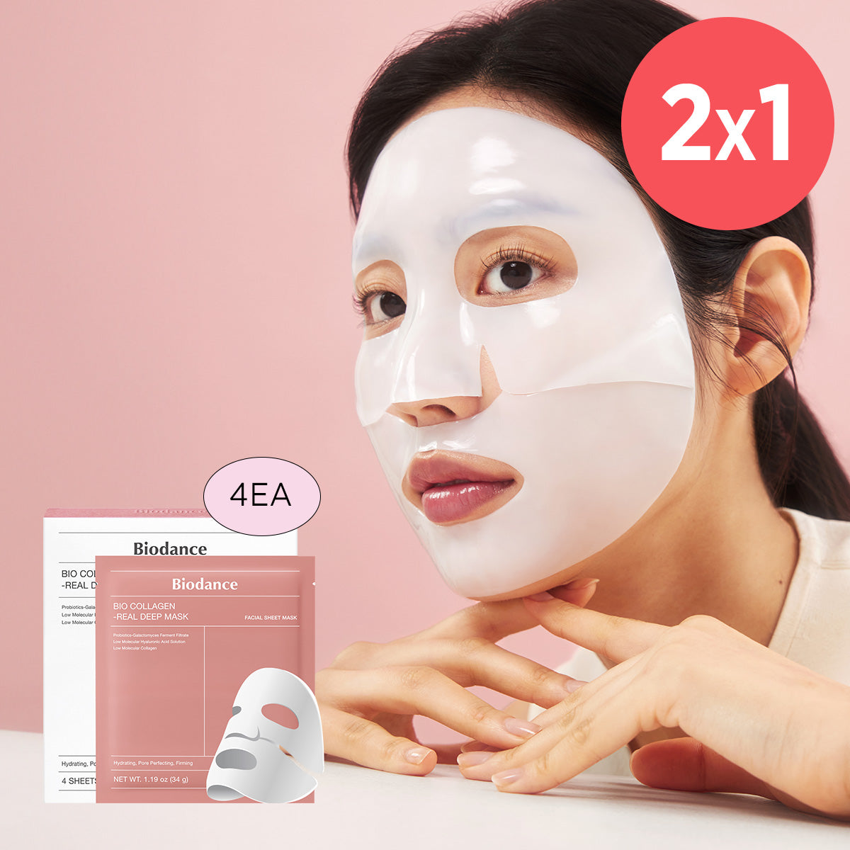 *2X1*[Mascarilla facial] Biodance Bio-Collagen Real Deep Mask (4ea *2cajas)
