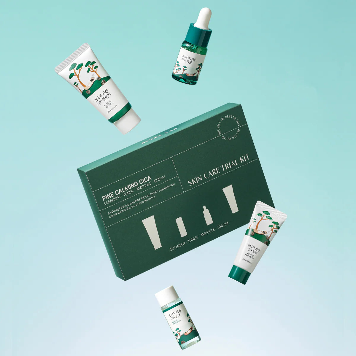 [Kit de cuidado de piel] ROUND LAB Pine Calming Cica Trial Kit