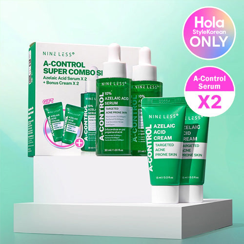 *Caja Exclusiva* [Set Antiacné] NINELESS Azelaic Acid Duo Set (2 Sérums y 2 Cremas de Regalo)