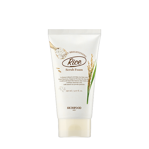 [Limpiador facial exfoliante] Skinfood *renew* Rice Daily Brightening Scrub Foam 150ml