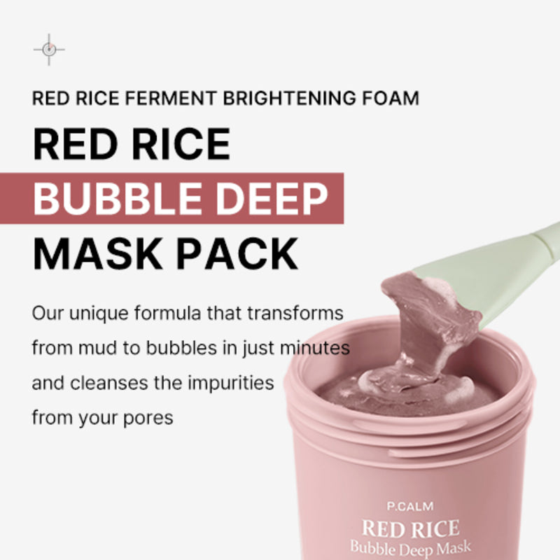 [Mascarilla facial] P.CALM Red Rice Bubble Deep Mask 90ml