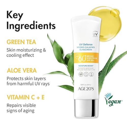 [Pack Protectores solares] AGE20'S UV Defense Hydro Calming Sunscreen Twin Pack Set 50ml
