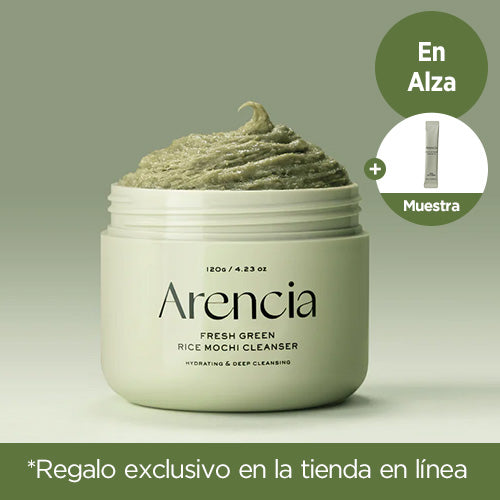 [Limpiador facial] Arencia Fresh Green Rice Mochi Cleanser 120ml+ un regalo por pedido