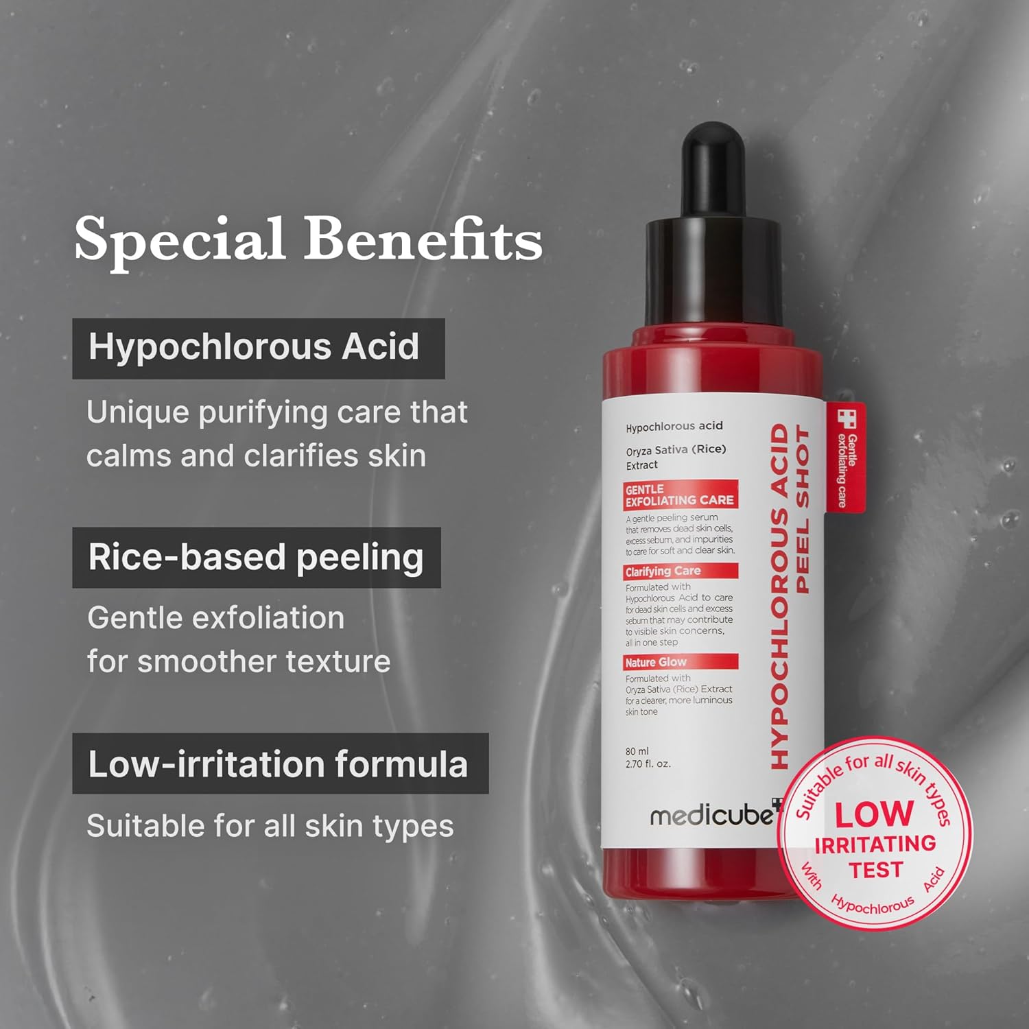 [Exfoliator] MEDICUBE Hypochlorous Acid Rice Shot 80ml