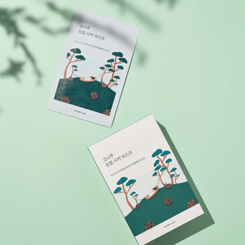 [Mascarilla facial] ROUND LAB Pine Calming Cica Mask (10ea)