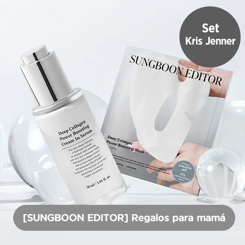 [Set Especial] SUNGBOON EDITOR Cuidado de Colágeno Deep Collagen Power Boosting Mask + Cream In Serum