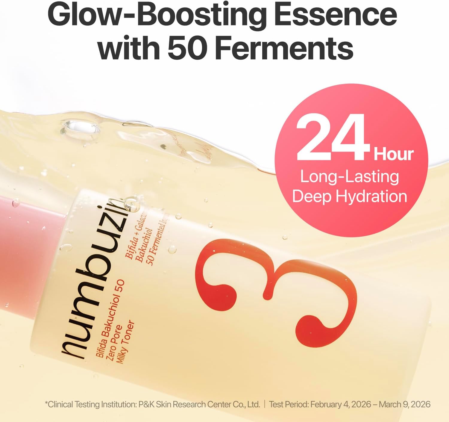 [Tónico facial] Numbuzin No.3 Bifida Bakuchiol 50 Zero Pore Milky Toner 200ml