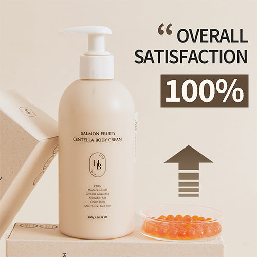 [Crema corporal] HEVEBLUE Salmon Fruity Centella Body Cream 300ml