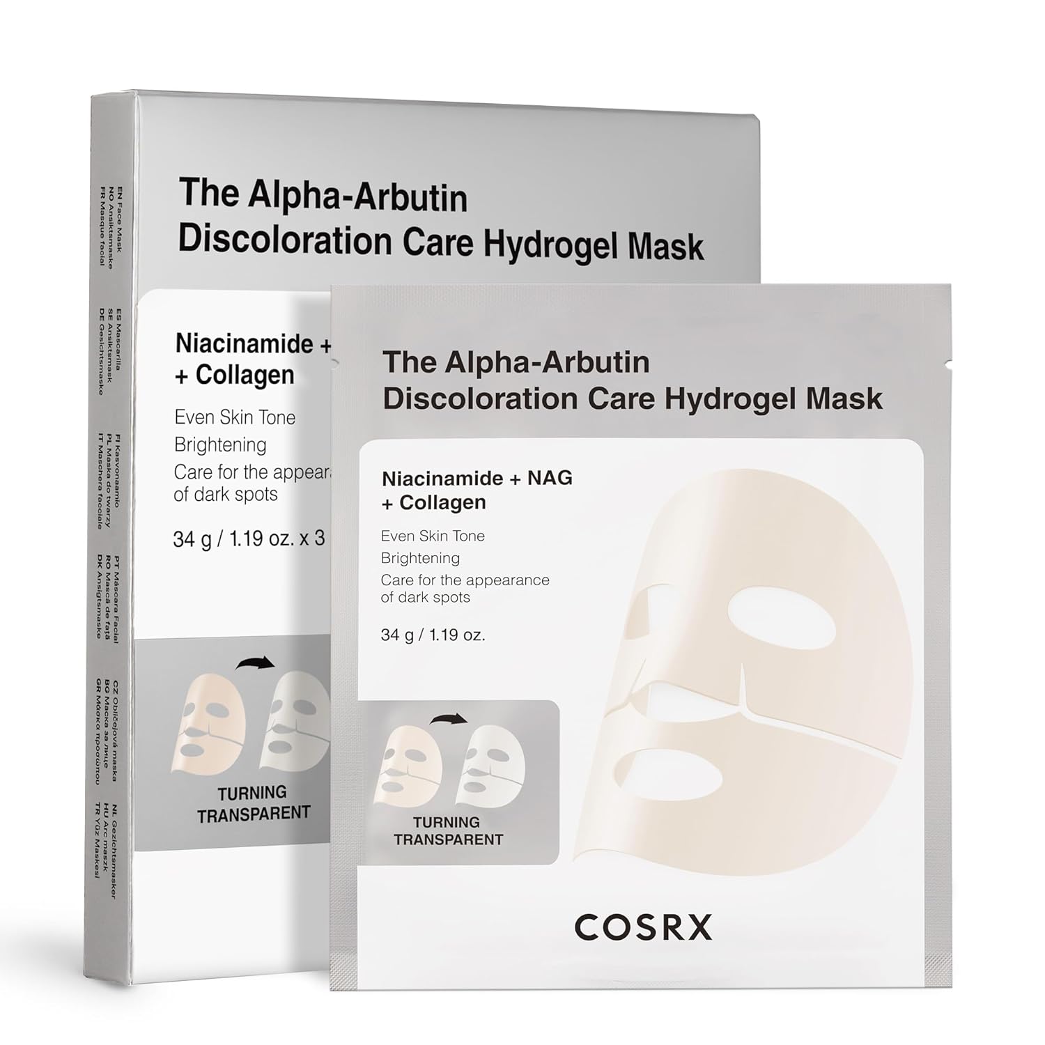 [Mascarilla facial] COSRX The Alpha-Arbutin Discoloration Care Hydrogel Mask (3ea)