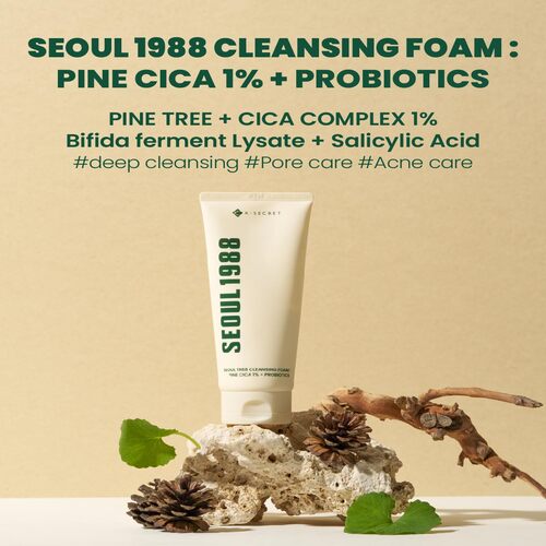 [Limpiador facial] KSECRET SEOUL 1988 Cleansing Foam : Pine Cica 1% + Probiotics 150ml