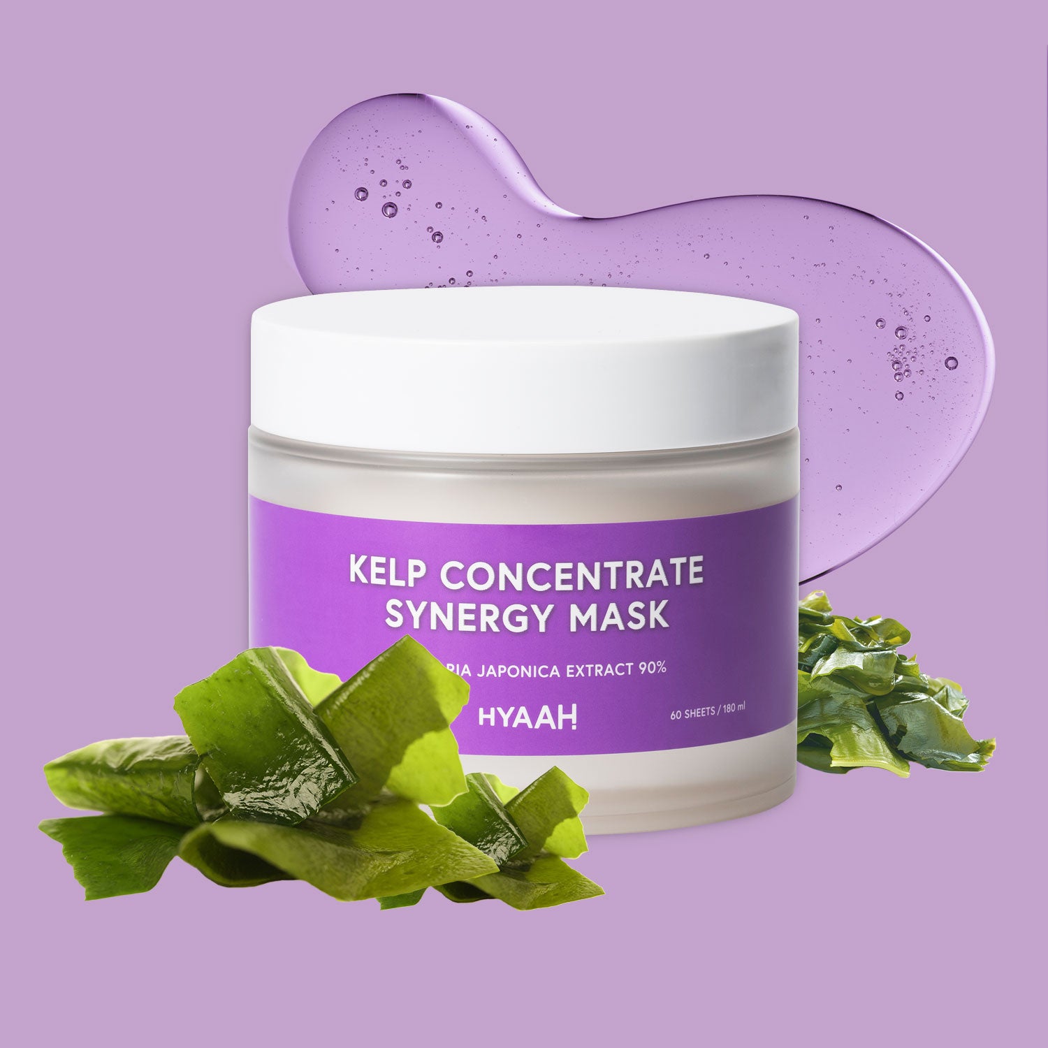 [Mascarilla facial] HYAAH Kelp Concentrate Synergy Mask (60ea)