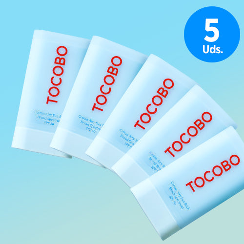 *Pack 5 Uds.*[Protector solar en barra] TOCOBO *renew* Cotton Airy Sun Stick SPF50 19ml