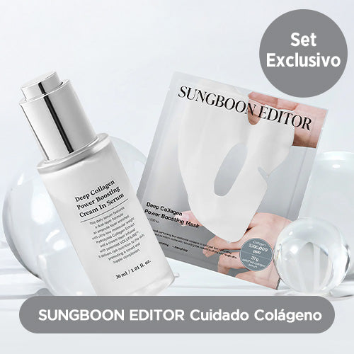 [Set Especial] SUNGBOON EDITOR Cuidado de Colágeno Deep Collagen Power Boosting Mask + Cream In Serum