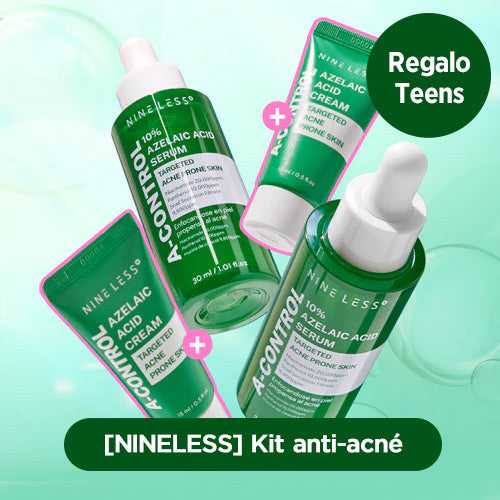 *Caja Exclusiva* [Set Antiacné] NINELESS Azelaic Acid Duo Set (2 Sérums y 2 Cremas de Regalo)