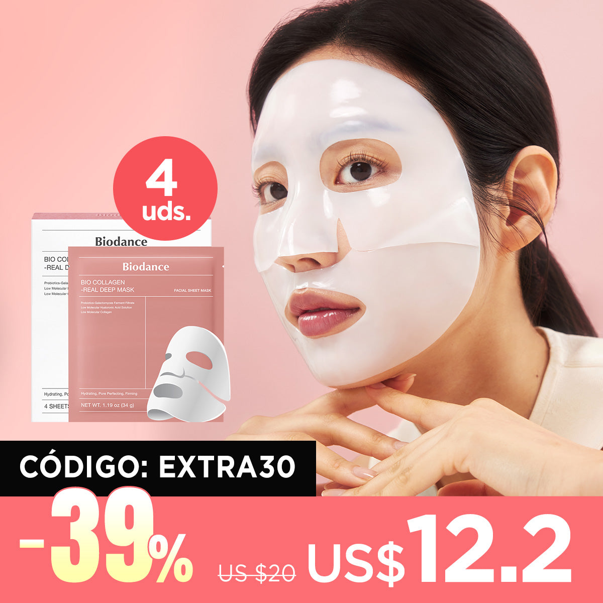 [Mascarilla facial] Biodance Bio-Collagen Real Deep Mask (4ea)