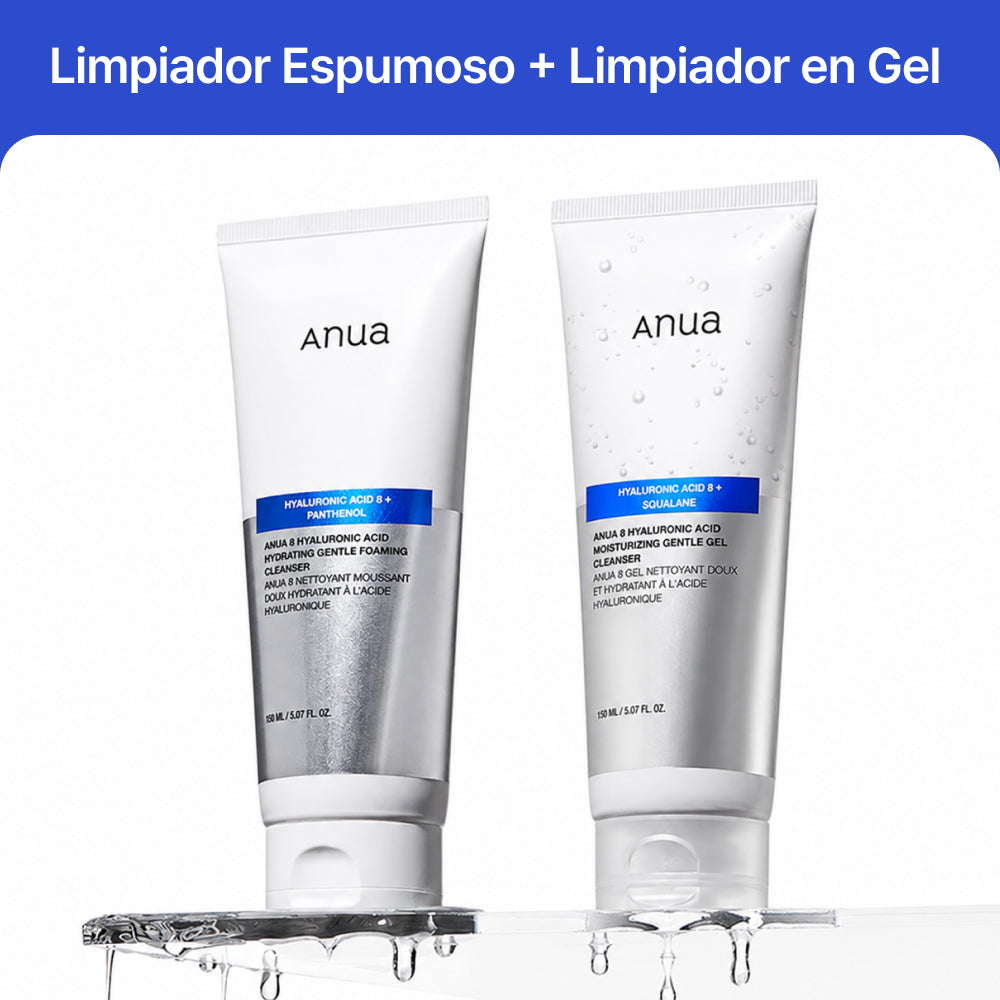 *Special Price* [Anua] 8 Hyaluronic Acid Moisturizing Cleanser Duo (Foam + Gel Cleanser)
