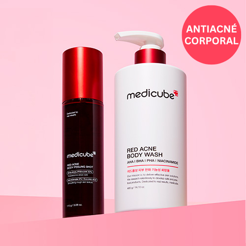 *SALE* [Set Especial] Medicube Set Red Acne Body Wash + Peeling Shot: cuidado corporal anti-acné Red Acne Body Wash + Peeling Shot