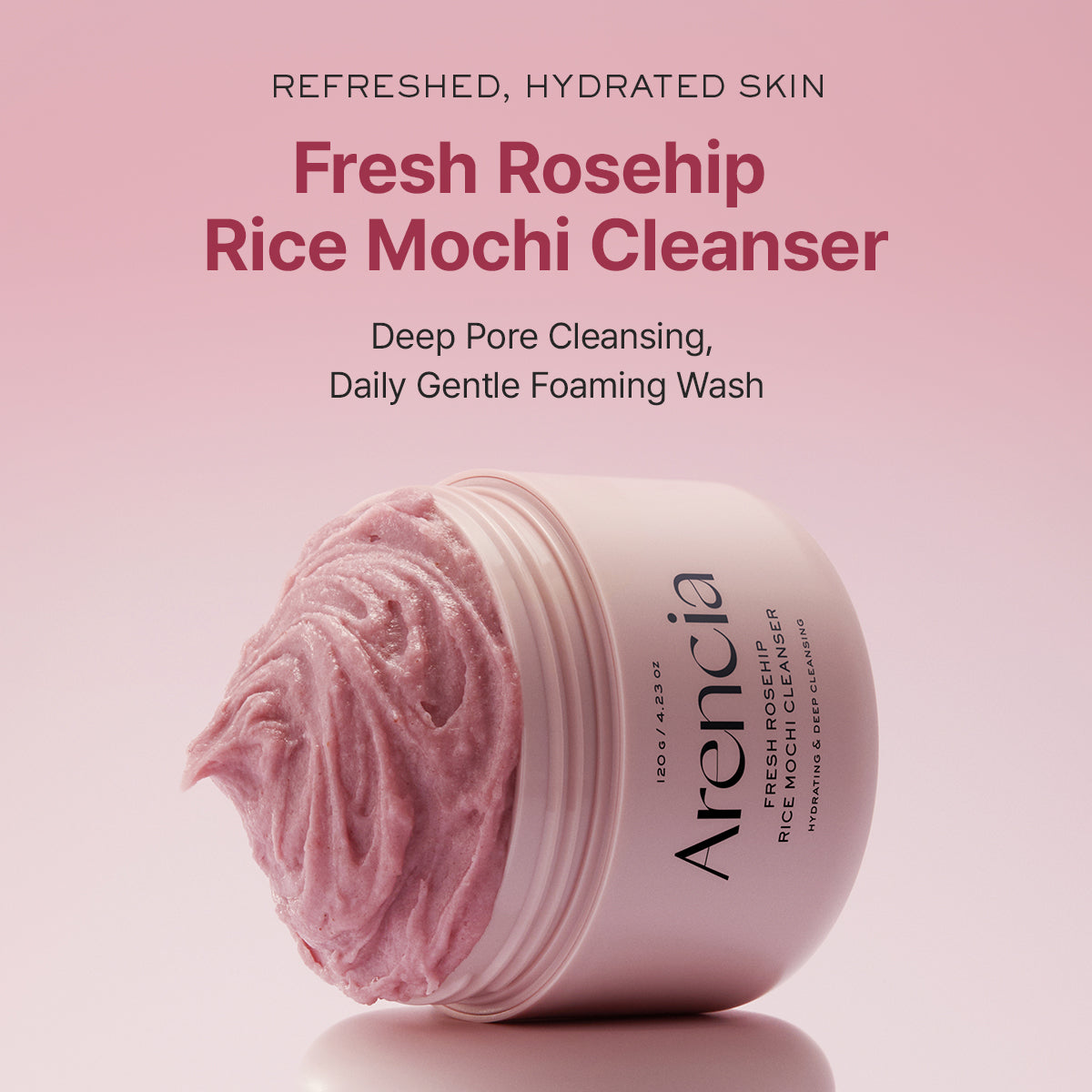[Limpiador facial]  ARENCIA *renew* Fresh Rosehip Rice Mochi Cleanser 120g
