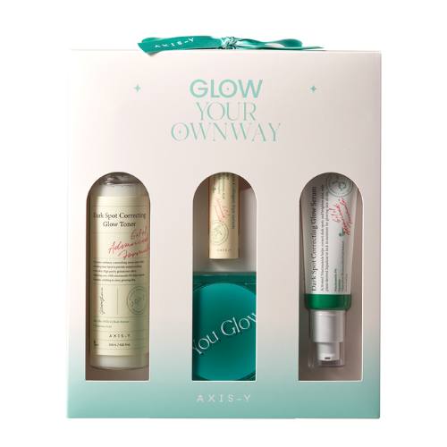 [Pack Regalo] AXIS-Y Glow Your Ownway Set (Dark Spot Correcting Glow Toner + Vegan Collagen Eye Serum + Dark Spot Correcting Glow Serum + You Glow Compact Mirror)