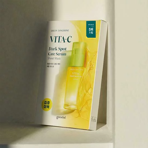 [Mascarilla facial] Goodal Green Tangerine Vita C Dark Spot Care Serum Sheet Mask Set (5ea)