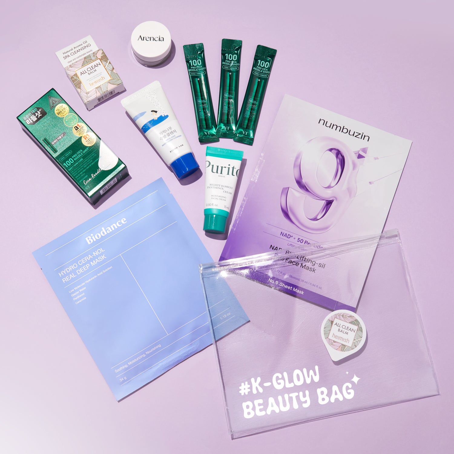 *SUPER PRECIO*[Pack Exclusivo] Bolsa Glow de K-Beauty (7 artículos + Estuche)