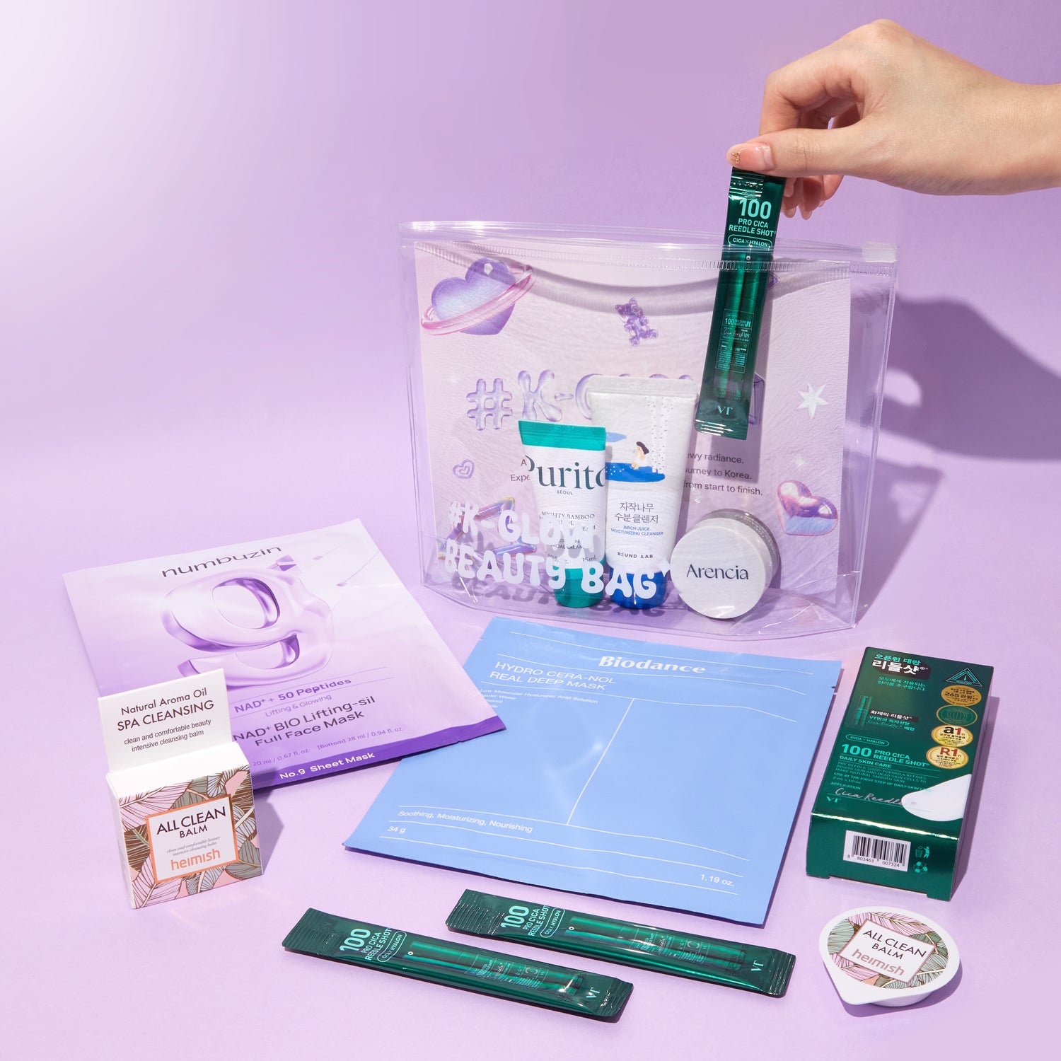 *SUPER PRECIO*[Pack Exclusivo] Bolsa Glow de K-Beauty (7 artículos + Estuche)