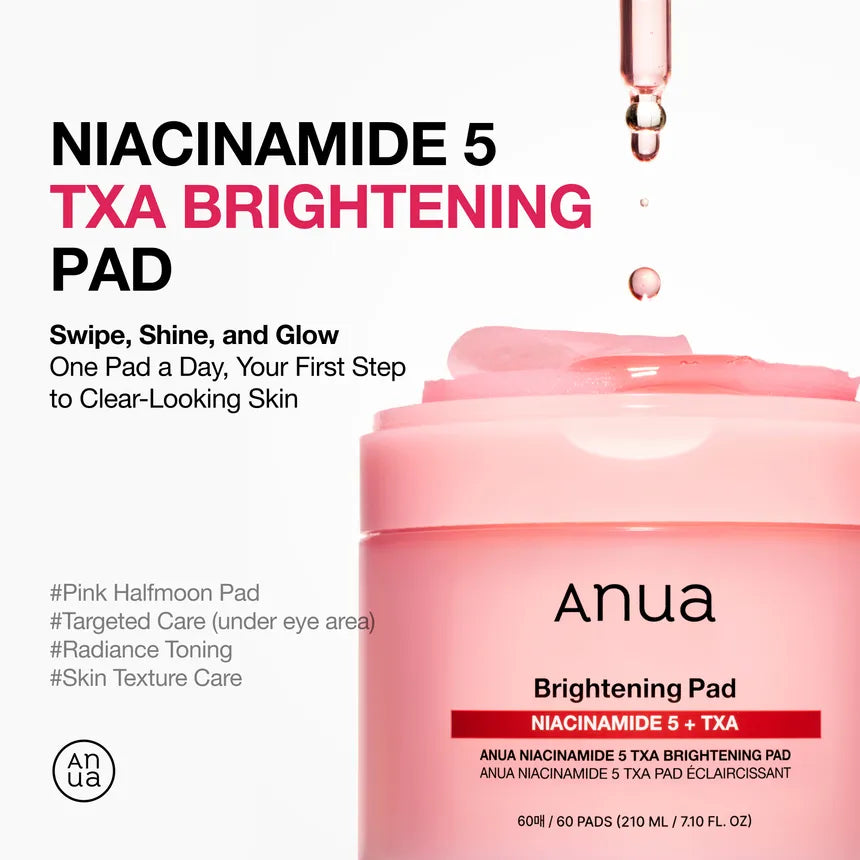 [Almohadillas con tónico iluminador] Anua Niacinamide 5 TXA Brightening Pad (60ea)