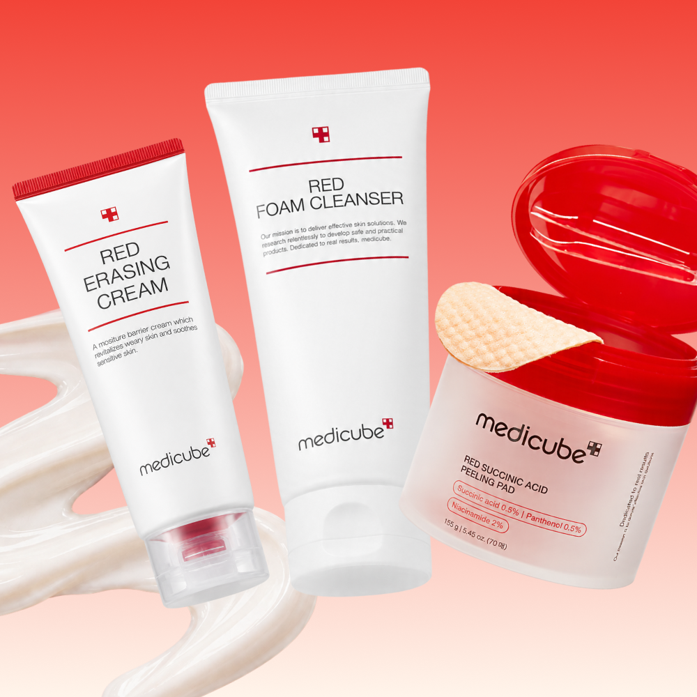 *SUPER PRECIO* [Set Especial] Medicube Rutina RED para cuidado antiacné: Limpiador + Tónico + Crema