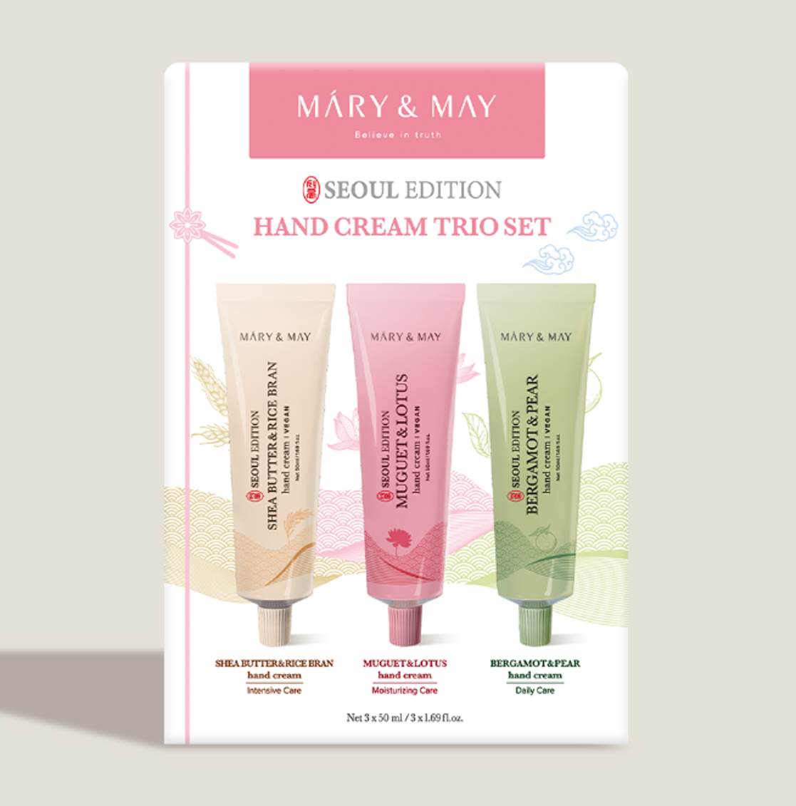 [Set de crema de manos] Mary&May Seoul Edition Hand Cream Trio Set (3ea)