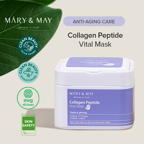 [Mascarilla facial] Mary&May Collagen Peptide Vital Mask (30ea)