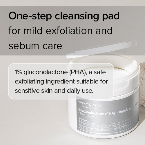 [Almohadillas desmaquillantes] Mary&May Gluconolactone (PHA) + Betula Alba Juice Cleansing Pad (70ea)