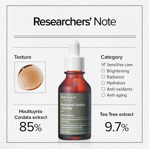 [Sérum] Mary&May Houttuynia Cordata +Tea Tree Serum 30ml