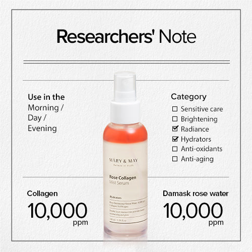 [Sérum] Mary&May Rose Collagen Mist Serum 100ml