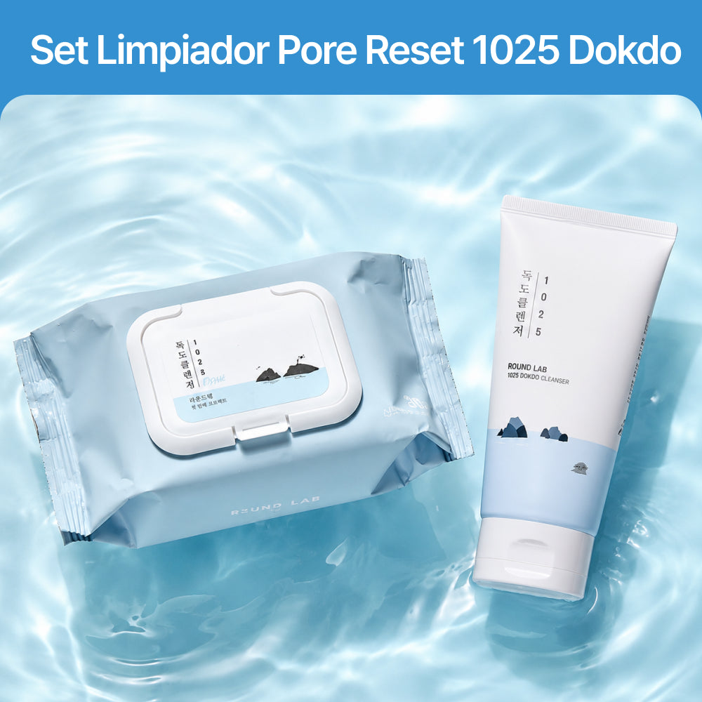 *Special Price* [ROUND LAB] 1025 Dokdo Pore-Reset Cleanser Set (Cleansing Tissue + Cleansing foam)