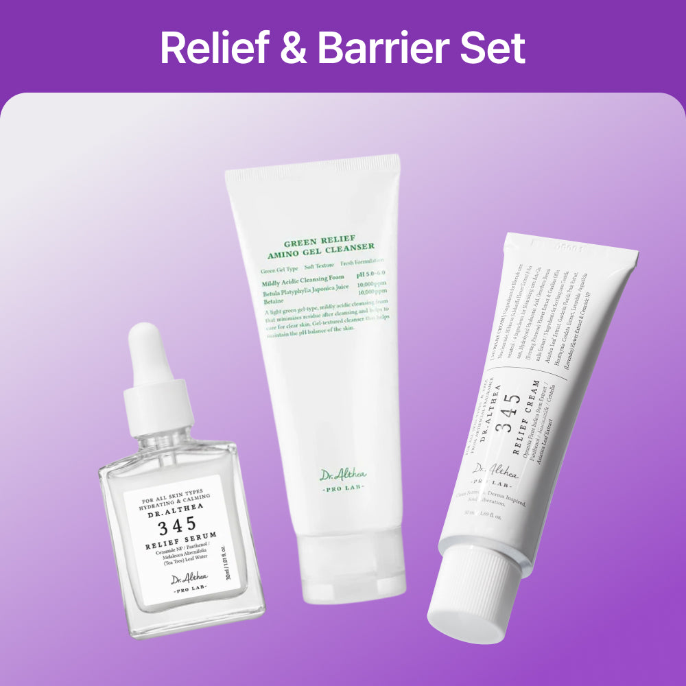 *SUPER PRECIO* [Set Especial] Dr. Althea Relief & Barrier Set : Limpiador + Sérum + Crema