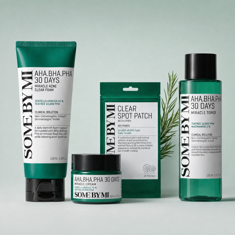 *SUPER PRECIO* [Set Especial] SOMEBYMI Rutina Anti-acné (Limpiador facial + Tónico + Crema + Parches)