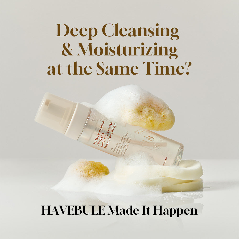 [Limpiador facial] HEVEBLUE Salmon Caring Centella Bubble Cleanser 200ml