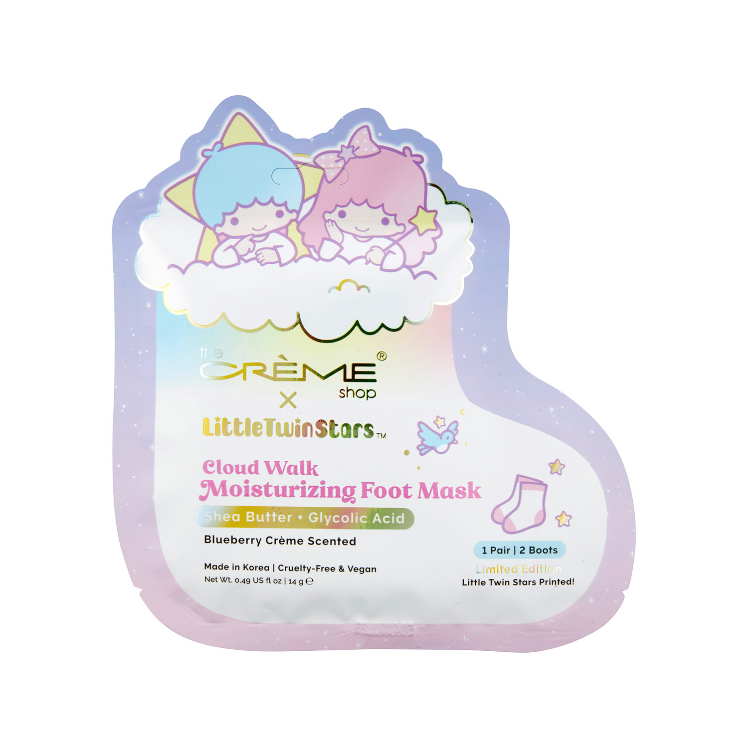 [Mascarilla de pies] The Crème Shop Mascarilla de pies Cloud Walk (3 piezas)