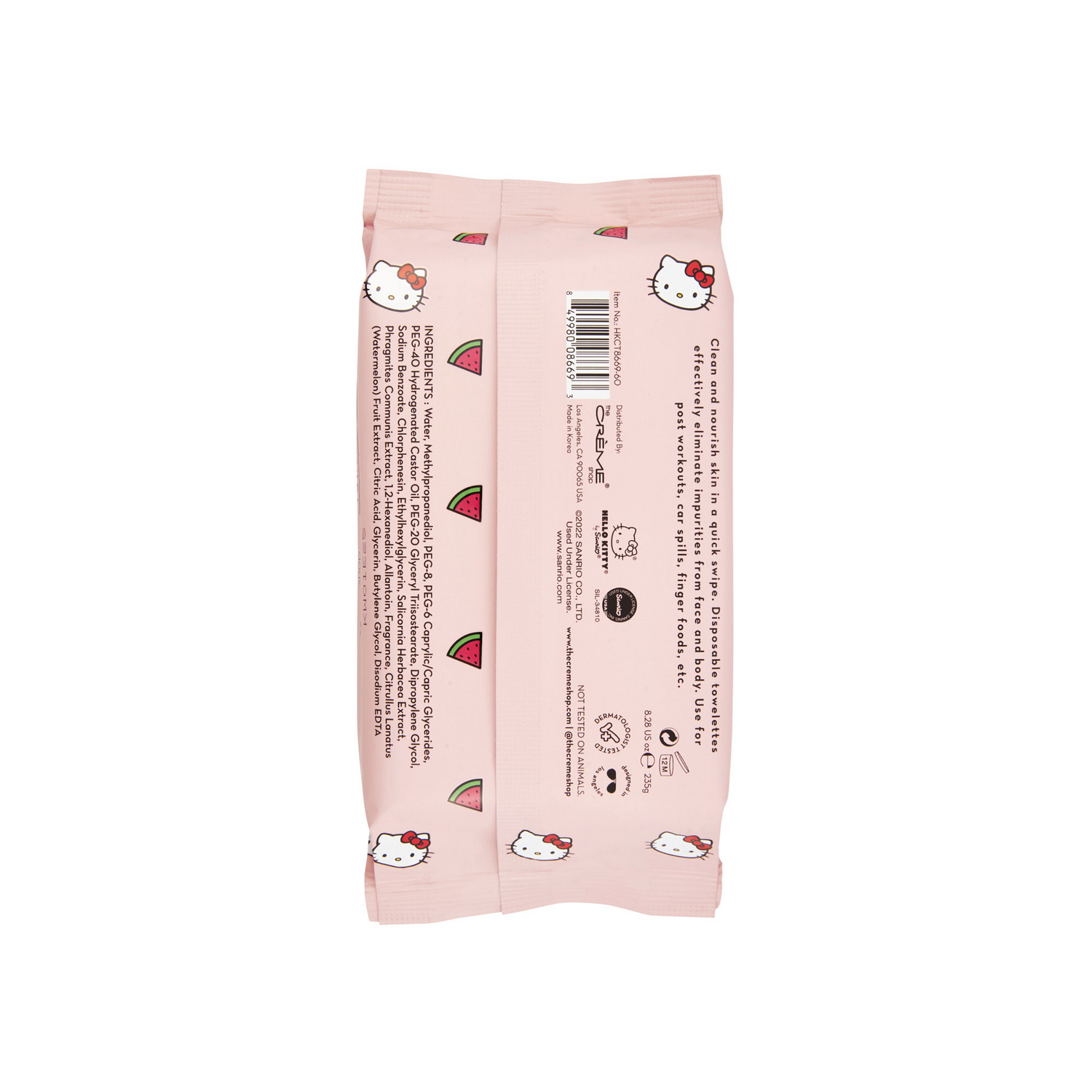 [Toallitas] The Crème Shop Toallitas limpiadoras Hello Kitty - Sandía