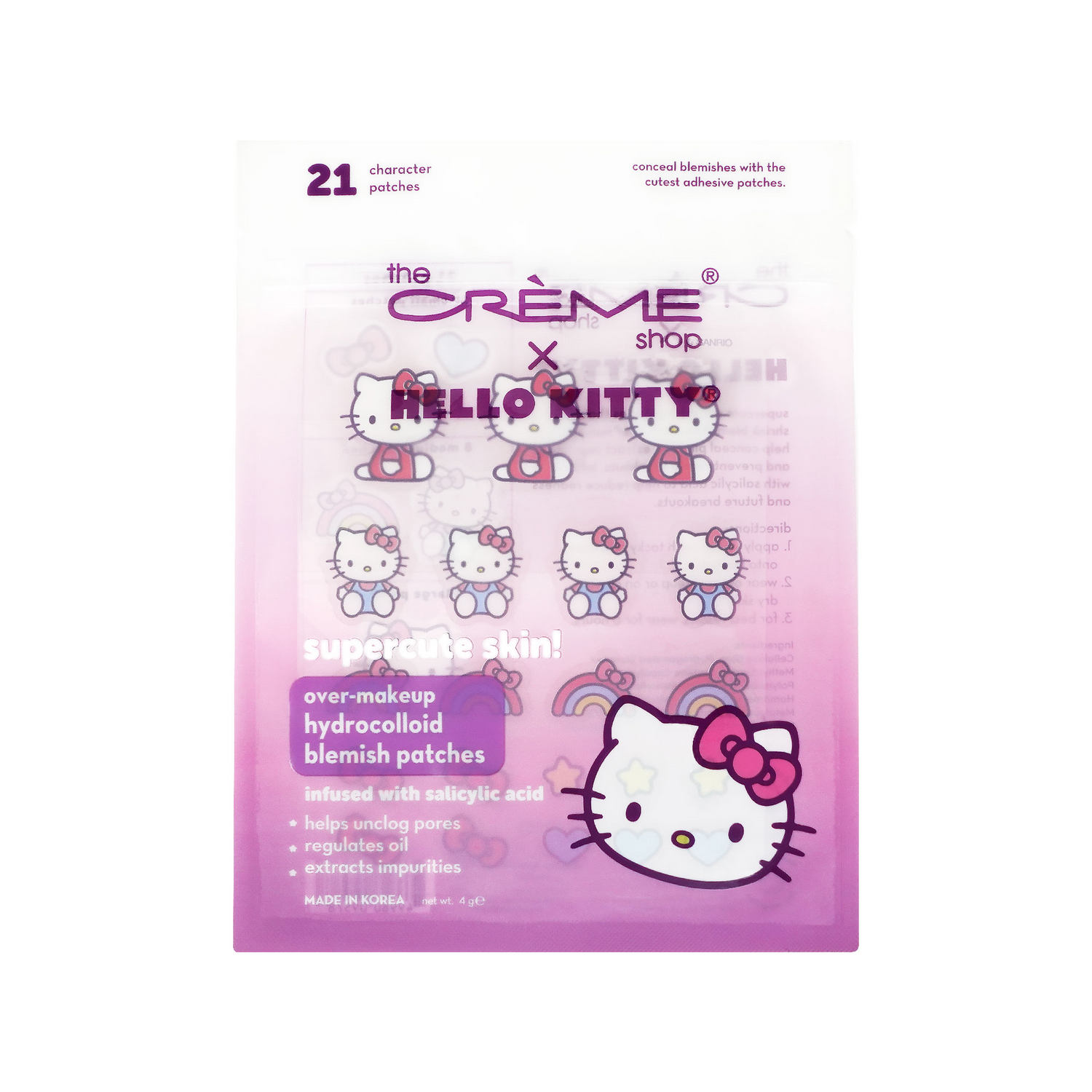 [Parche acné] The Crème Shop Parches hidrocoloides para acné Hello Kitty - Supercute Skin