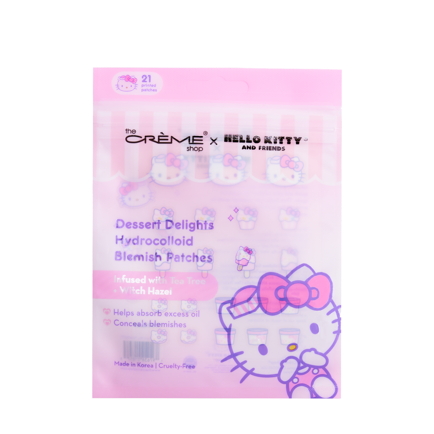 [Parche acné] The Crème Shop Parches para acné Hello Kitty - Dessert Delights (1 pieza)