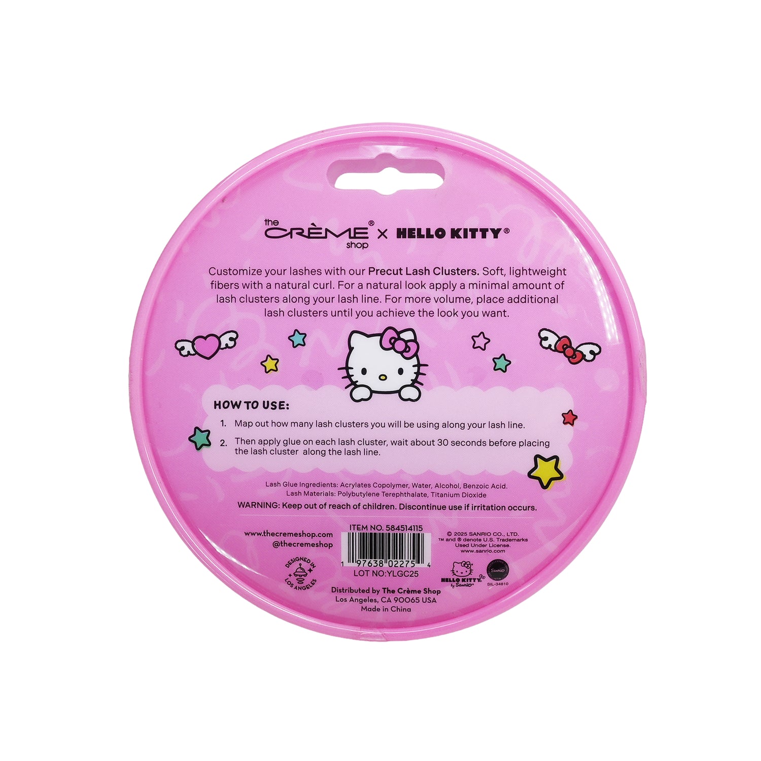 [Pestañas] The Crème Shop Clusters de pestañas + pegamento Hello Kitty
