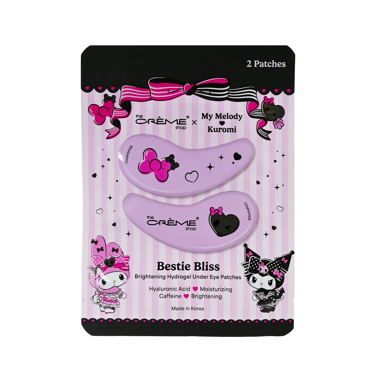 [Parche ojos] The Crème Shop Parches iluminadores de hidrogel para ojos My Melody & Kuromi