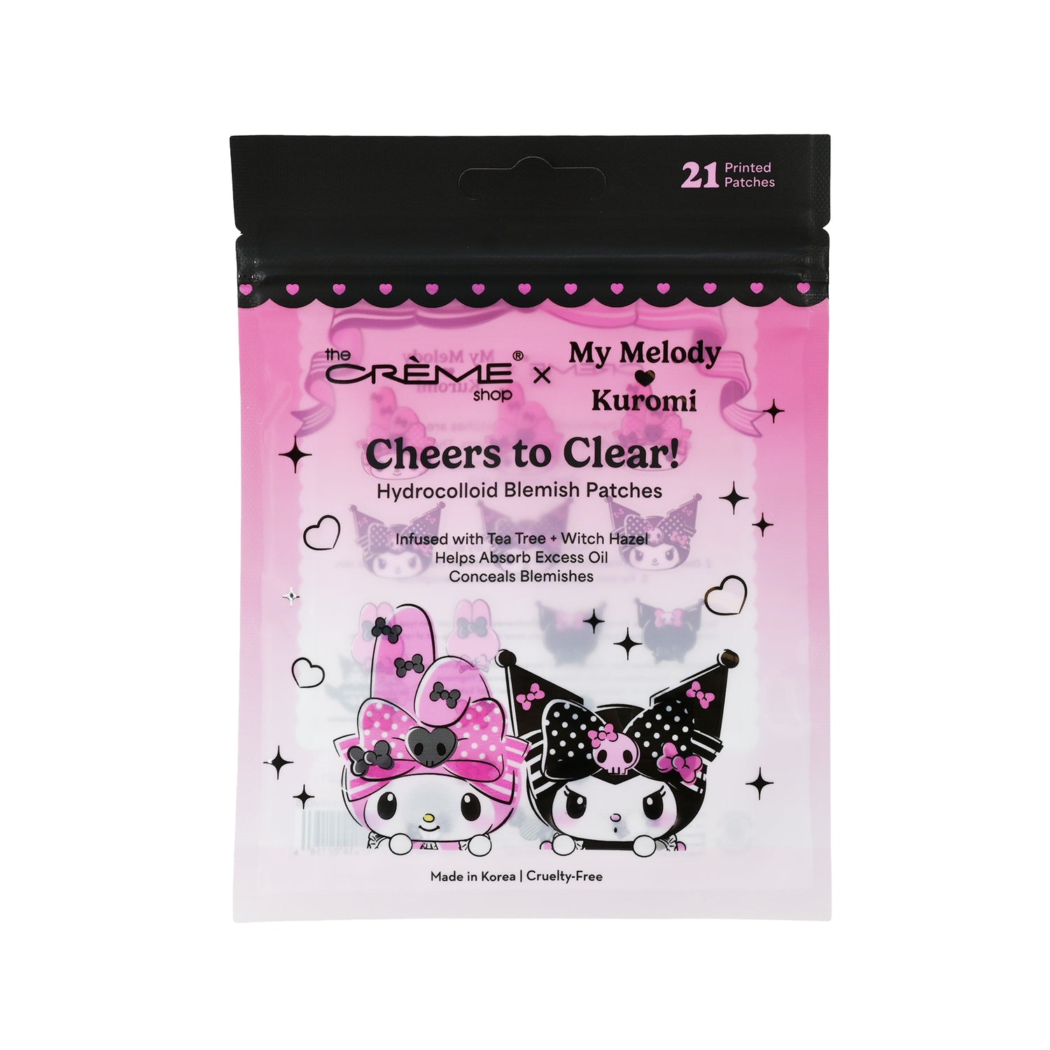 [Parche acné] The Crème Shop Parches hidrocoloides My Melody & Kuromi