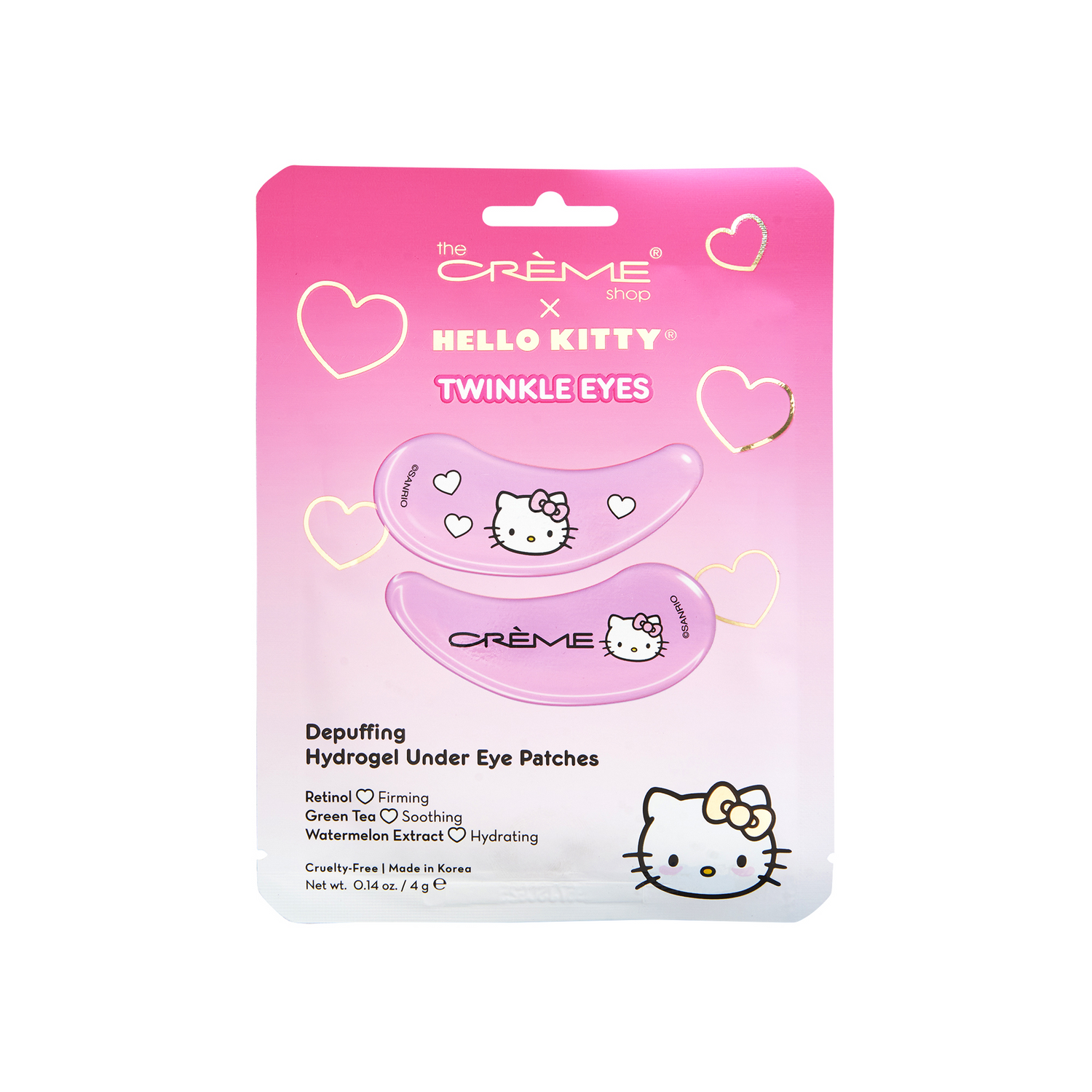 [Parche ojos] The Crème Shop Parches de hidrogel para ojos Twinkle Hello Kitty